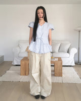 Mudeen Two-Way Wide Cotton Cargo Pants