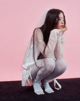 CORSAGE PUFF BLOUSE [IVORY]