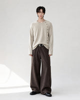 (UNISEX)フル ボタン ロングスリーブ