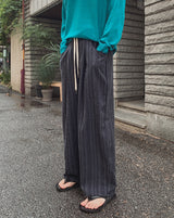 セイレン ストライプ バンディング ワイド スラックス