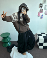 ミンク🖤リベットパラシュートコーデュロイロングパンツ🩶🖤2カラー