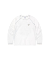 スラッシュ ロゴ ワッフル ロング スリーブ ホワイト