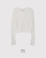 #Back Ribbon Embroidery Knit Cardigan (5color)