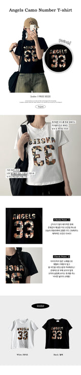 The On Vintage Number Camo Short Sleeve Tee