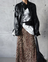 Glossy Leather Safari Half Jacket