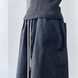 スナップ ディテール ワイド シルエット ショーツ