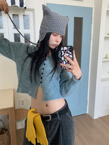 BOKASHI MIX KNITTING CARDIGAN