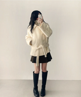 Pony Thick Belt Double High Neck Coat