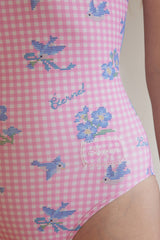 [Bloom Stitch_pink] One Piece Swimsuit