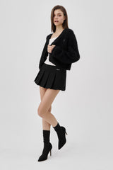 Classic sugarplum hairy cardigan, Black