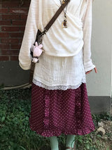 oso dot frill skirt