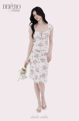 アンティーク フローラル パフューム スカート 2点セット (blouse+skirt set)