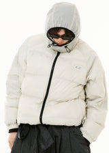 LIGHT UP HOODED PADDING JUMPER IVORY