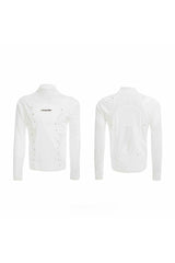 ディコンストラクティドメッシュパネルスタッディドタートルネックTシャツ