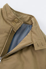 Coated crop padding blouson