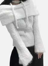 Soft scarf off-shoulder