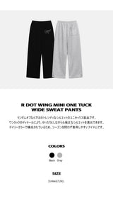 R ドットウィングミニワンタックワイドスウェットパンツ (2color)
