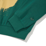 MELTING CHERRY PRINTED CROP SWEATSHIRT - DARK GREEN   