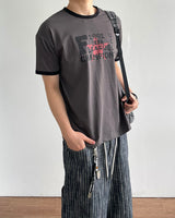 League Printed Ringer Short Sleeve Tee