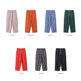 Color string wide cargo pants