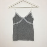 V-cut lace sleeveless (4color)
