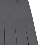 [mnem] loop pleated midi skirt (gray)