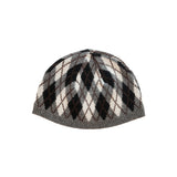 Argyle Knit Beanie (charcoal)