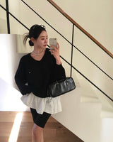 [MADE] Silhouette, summer V-neck loose fit knit