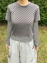 Mocha Dot Layered T-Shirt (2c)