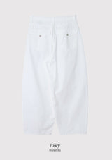 Dian Flap Pocket Cotton Balloon Wide Pants (2color)