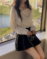 Saret Drapre Tie Blouse