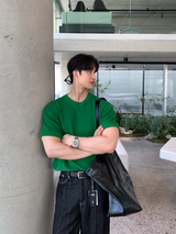  Jake Summer Daily Silket Hachi Round Short Sleeve Knit
