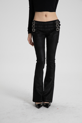 SEXXDEVIL Waxed Drawstring Pants