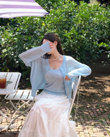 [MADE] Bali, see-through camisole cardigan setup