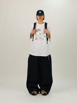 [SEMADE] コンフォート スター プリント ハーフ Tシャツ