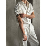 [MUSCLE FIT] Cool ever western denim half shirts (White)