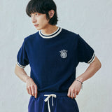 バラスト アスレチック リンガーニットスウェット ネイビー