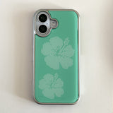 [Epoxy] hibiscus(mint) silver bumper case