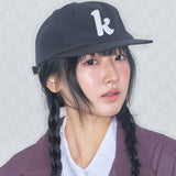 k-logo applique cap black