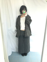 フェミニンフラットネックロングTシャツ