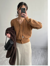 Corduroy pleated banding skirt