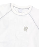 スラッシュ ロゴ ワッフル ロング スリーブ ホワイト