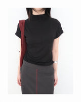 402 / NATURAL HALF NECK TEE