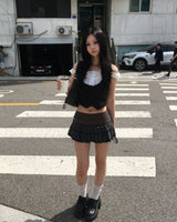 チェックプリーテッドスカート