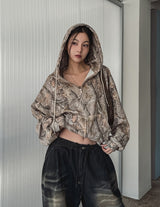 Trees Real Pattern Hood Zip Up
