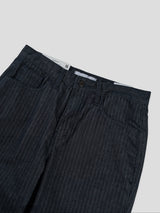 Herringbone denim flare pants