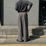 LMN Label Three Tuck Wide Long Slacks (3 colors)