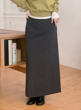 [SHOPPERMADE] Classic Mood Low-rise Maxi Skirt (2color)