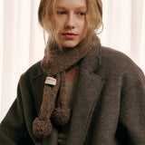 Marble Knit Mini Muffler (Brown)