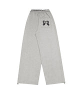 CHECK CONTRAST SWEAT PT GREY
